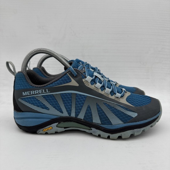 Merrell Shoes - Merrell Shoes Womens 7.5 Siren Edge Hiking Sneakers Blue Low Top Lace Up J37592